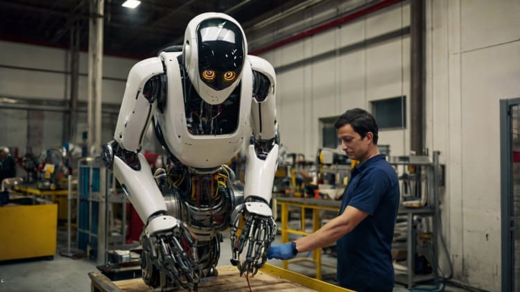 robot trabajando en una fabrica